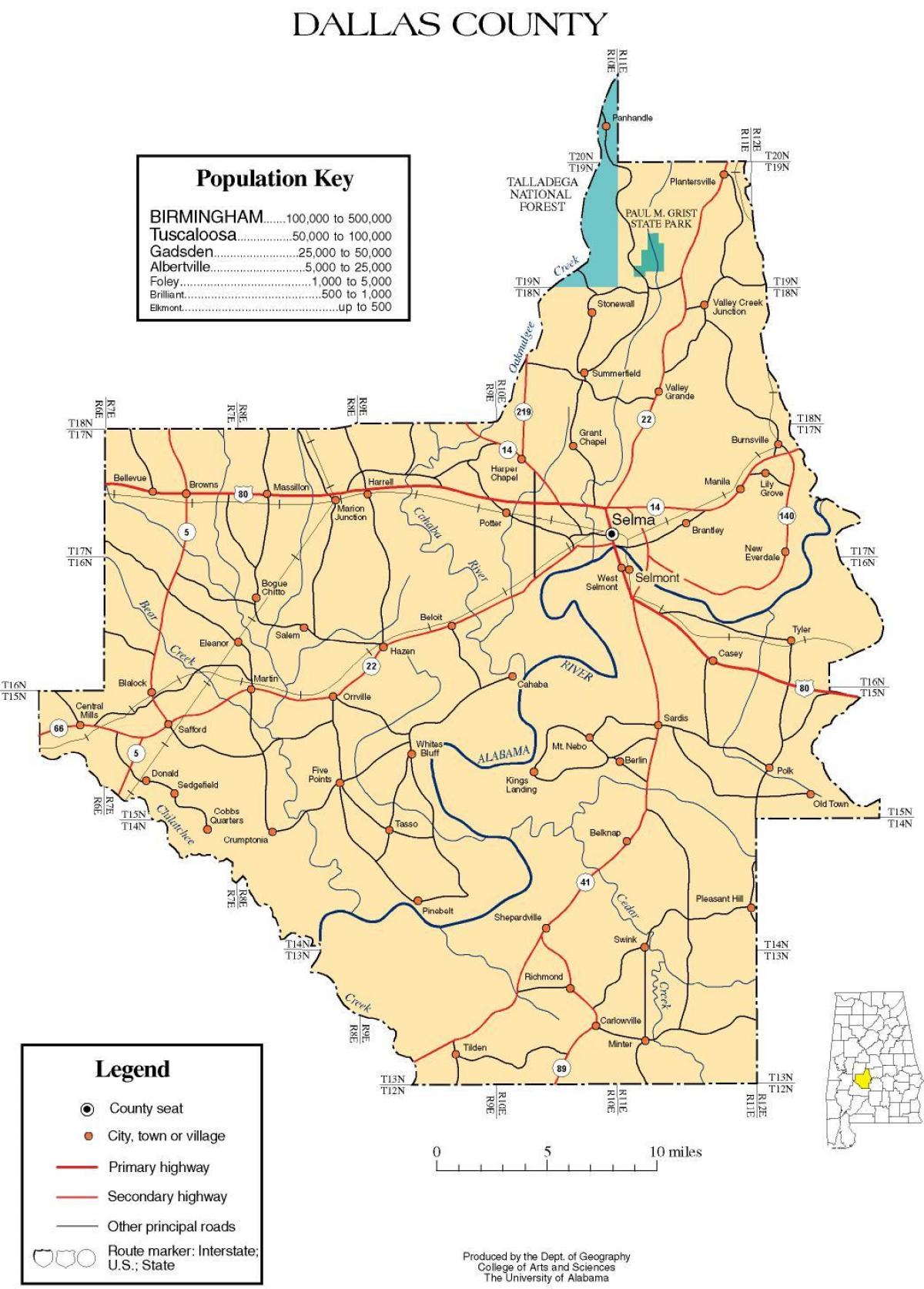 peta dari Dallas county