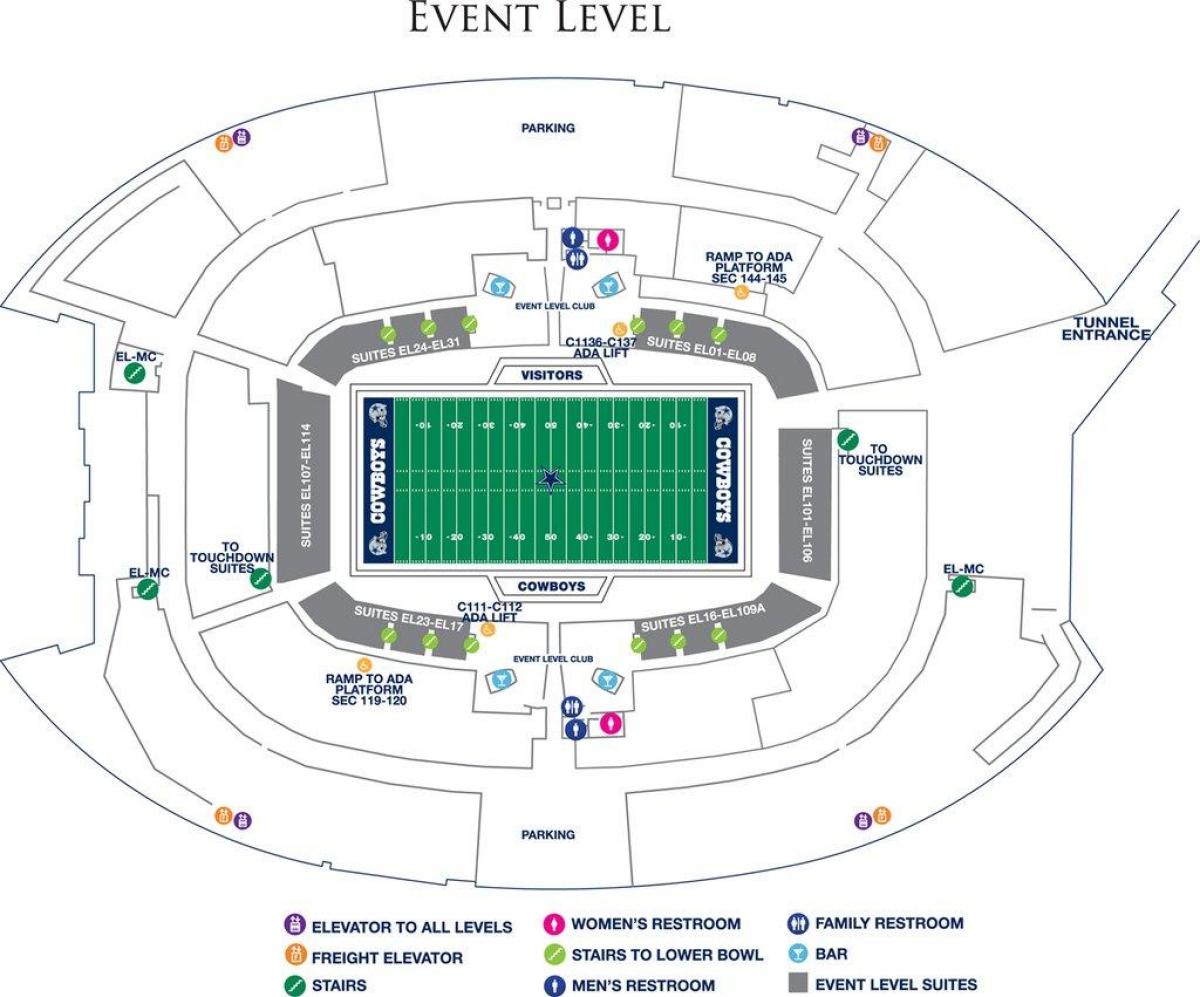 Cowboys stadium parkir peta