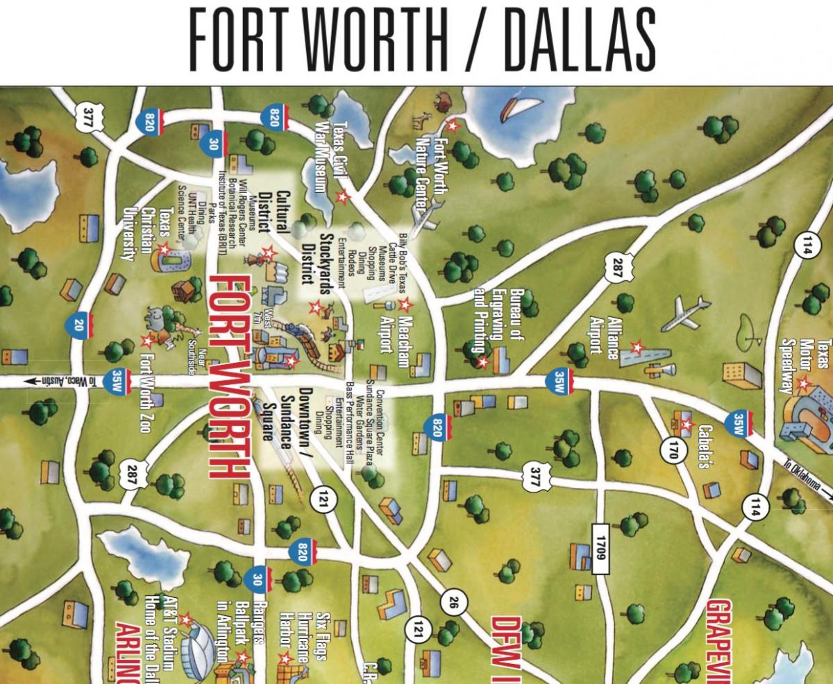 peta dari Dallas Fort Worth area