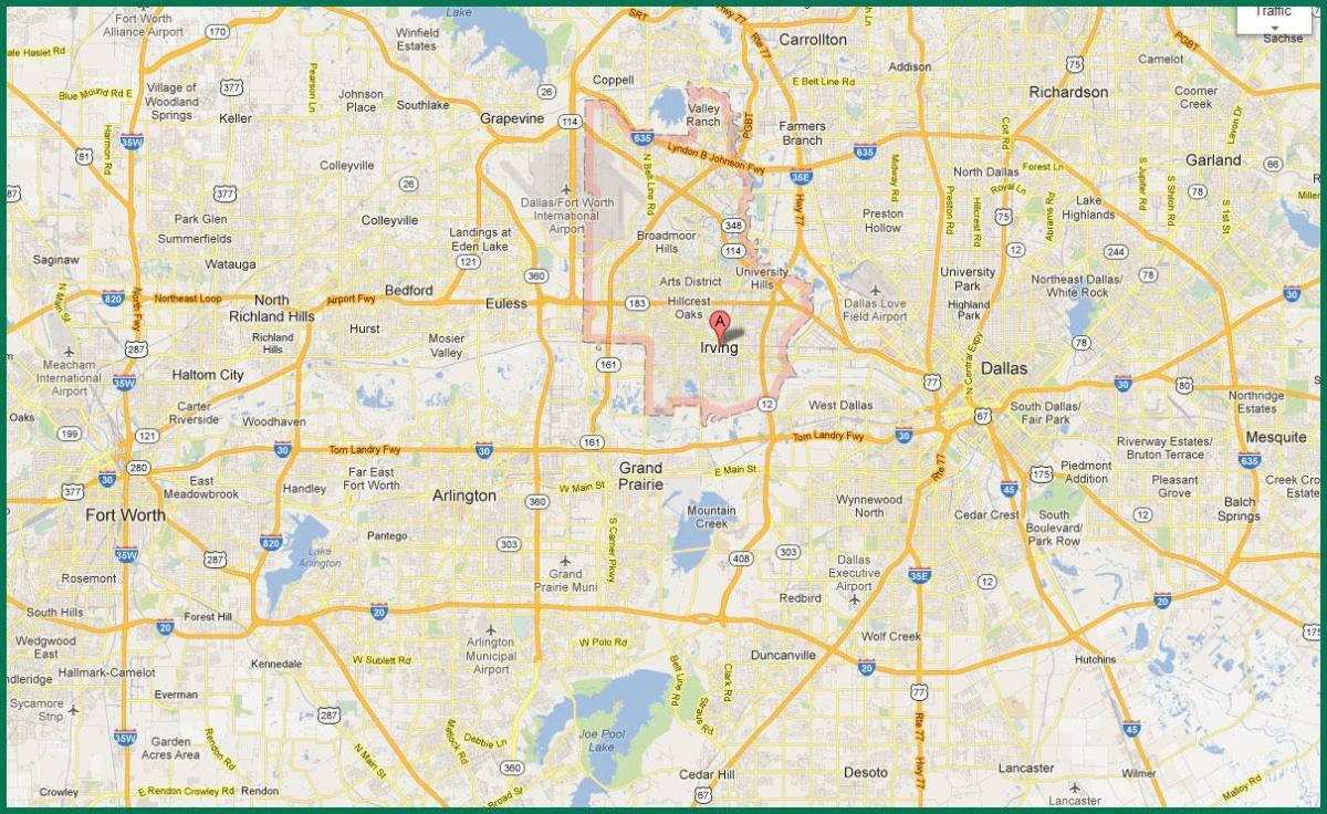 peta dari DFW area