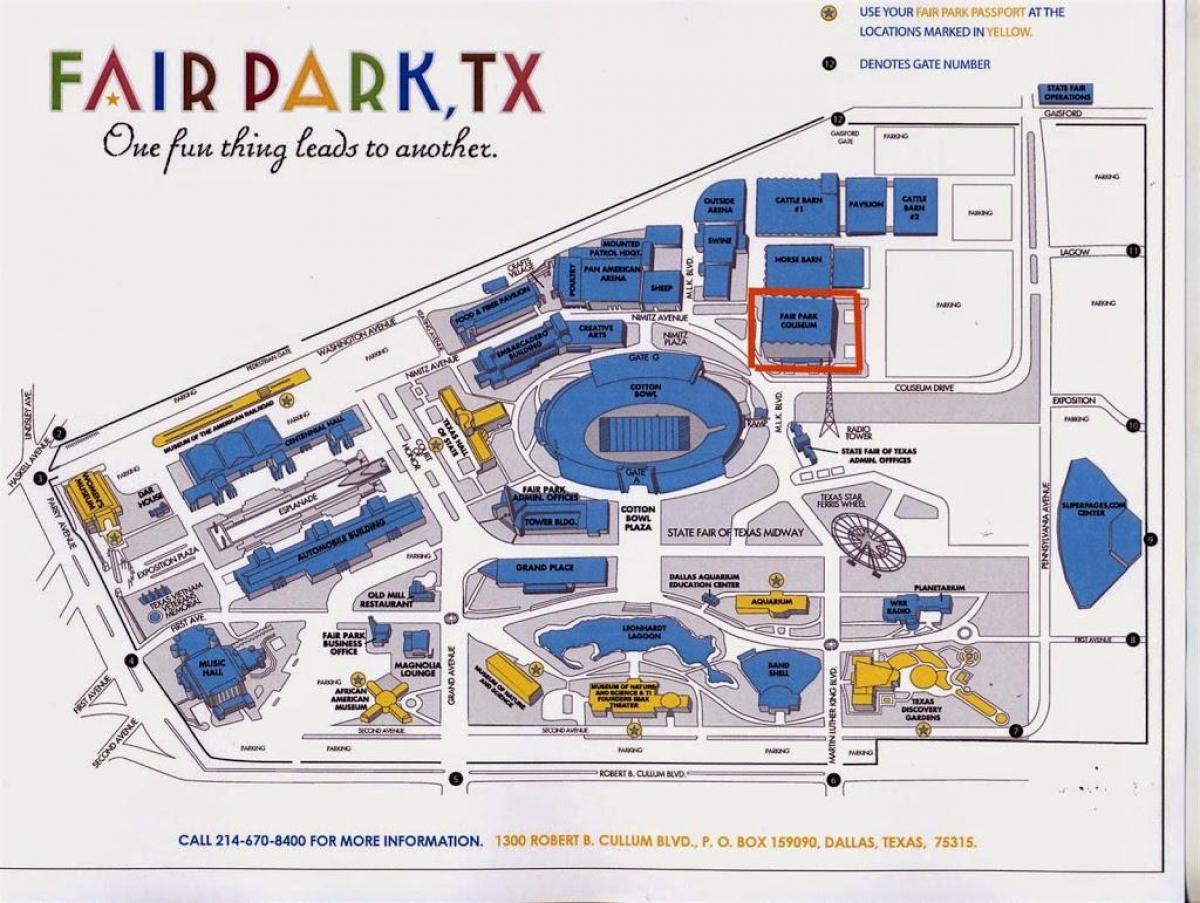 Fair Park parkir peta