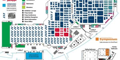 Peta dari Dallas convention center