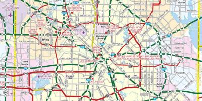 Peta dari pinggir kota Dallas