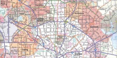 Peta dari Dallas Texas area