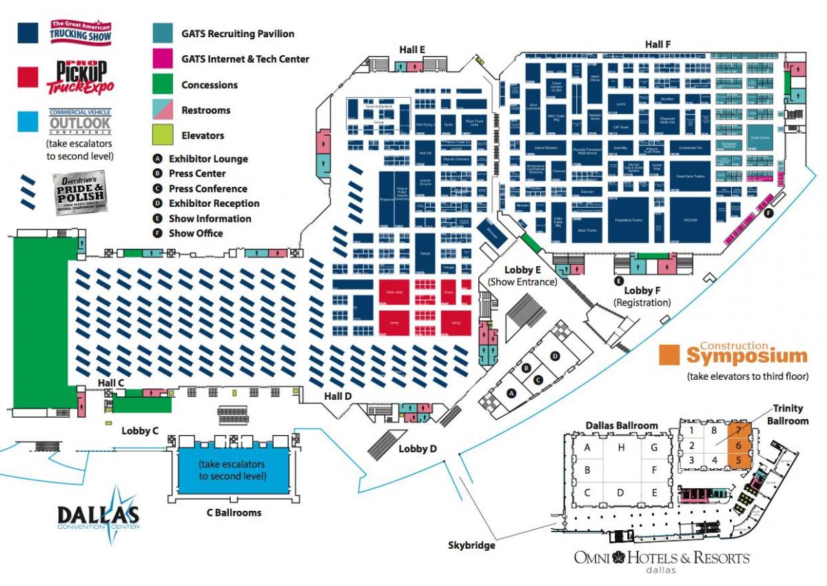 peta dari Dallas convention center