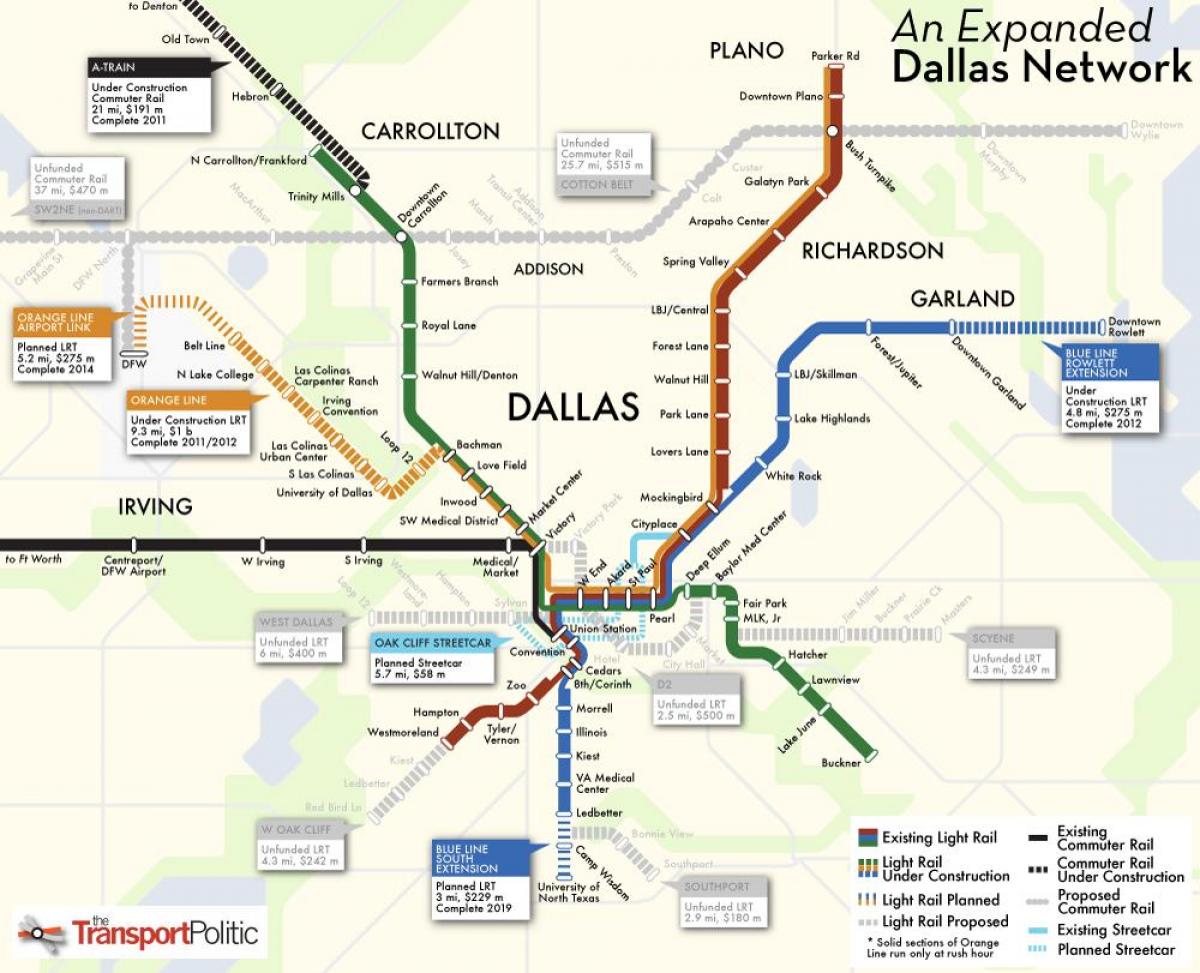 peta dari metro Dallas