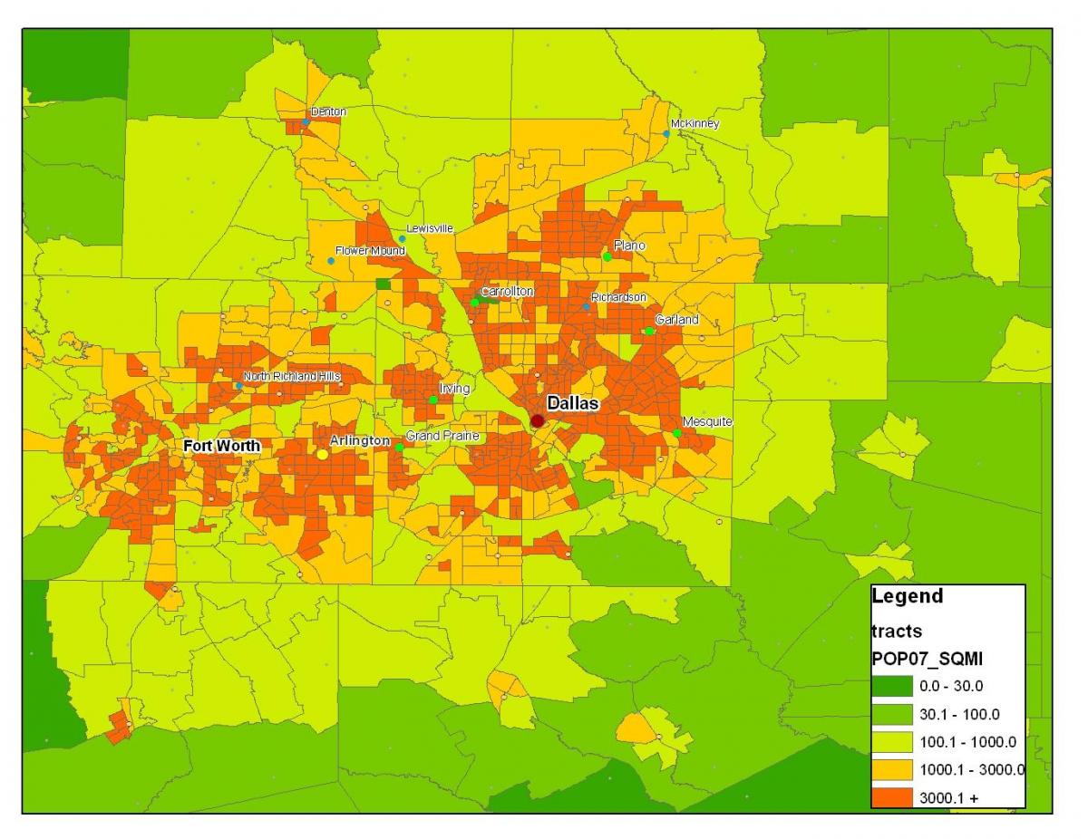 peta dari Dallas metroplex