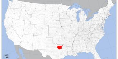 Dallas pada peta amerika serikat